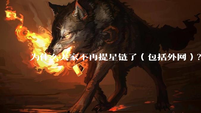 为什么大家不再提星链了（包括外网）？